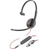Poly Blackwire 3215 - Blackwire 3200 Series - Headset - On-Ear - kabelgebunden - 3,5 mm Stecker, USB-C - Schwarz - Zertifiziert für Skype für Unternehmen, Avaya Certified, Cisco Jabber Certified, UC-zertifiziert - Replaces Poly SKU 209750-22